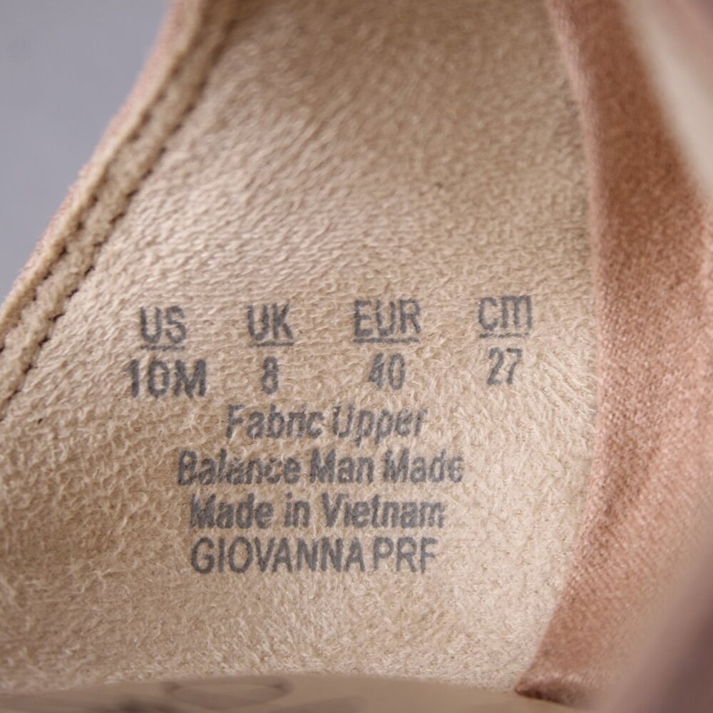 Life Stride Heels Giovanna 2 Sz 10M Dusty Pink Perforated Suede Fabric 3" Heels - Picture 8 of 9